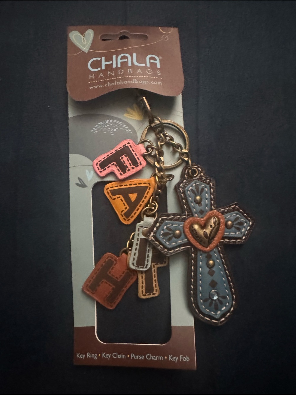 Chala Cross + F A I T H keychain bag charm - Picture 2 of 3